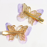 2024 nouvelle mode papillon pointe clip petit frais doux papillon pointe clip filles toutes frange décorative épingle à cheveux accessoires pour cheveux