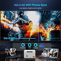 Veacine H4PRO Mini projecteur vidéo LED Support trapézoïdal automatique pour  maison Écran LCD HD 300 ANSI Lumen Portable Home