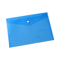 X515 Dossiers en plastique réutilisables format A4 pour l'école et le bureau, enveloppes transparentes en polyéthylène avec fermeture à pression