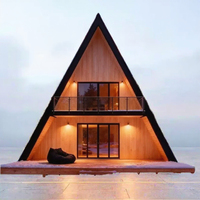 Maison préfabriquée miniature, maison en bois triangulaire, maison préfabriquée modulaire personnalisée, glamping resort, petite villa Airbnb