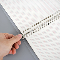 Carnet A5 transparent en PP à feuilles mobiles avec reliure métallique et intercalaires, facilement démontable, personnalisable avec pages supplémentaires et motifs intérieurs
