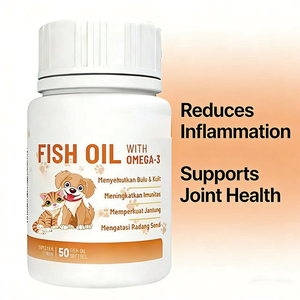 <span class=keywords><strong>Aceite</strong></span> <span class=keywords><strong>de</strong></span> Pescado Natural para Mascotas Omega 3 <span class=keywords><strong>en</strong></span> Cápsulas Blandas, Botella <span class=keywords><strong>de</strong></span> 50 Cápsulas, Rico <span class=keywords><strong>en</strong></span> EPA y DHA, Apoyo para la Salud <span class=keywords><strong>de</strong></span> la Piel y <span class=keywords><strong>el</strong></span> Pelaje para Todas las Razas - Product Image 5
