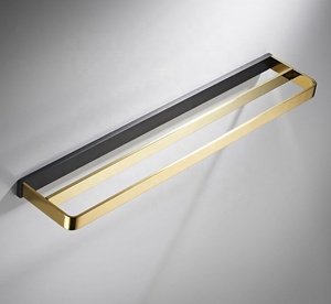 Acessórios de banheiro luxuoso, venda quente da sala de lavar, banheiro, chuveiro, preto, ouro, sólido, latão - Product Image 3