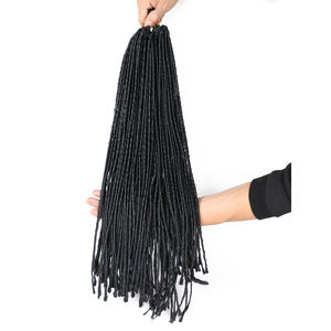 Dreadlocks synthétiques bruns fins et doux Extensions de cheveux au crochet Faux Locs Tresses faites à la main pour Dreadlocks Locs Styles - Product Image 3