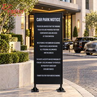 Panneau de signalisation en aluminium sur mesure, panneau d'information sur le stationnement autoportant, lettres en acrylique surélevées, signalétique extérieure pour hôtel
