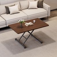 Table basse pliante carrée, table à manger, hauteur réglable, support pliable, petit appartement, location de maison, ordinateur simple