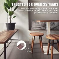 Protections de sol en bois dur laminé rondes anti-rayures pour la décoration de la maison, patins autocollants pour pieds de chaise, coussinets pour meubles