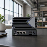Mini PC sans ventilateur à trois écrans avec RAM DDR4 et processeur Intel J6412 Quad Core 3*Intel I225-V 2.5G LAN pour usage industriel