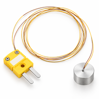 Kabel Pengukur Suhu Termokopel Tipe T/K Ultra-tipis Poliimida, Presisi Tinggi, Kawat Ganda, IP65, OEM