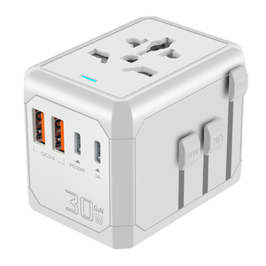 Produits tendance sur <span class=keywords><strong>Amazon</strong></span> Adaptateurs d'alimentation internationaux 4 USB C PD30W Prises de charge rapide Prises <span class=keywords><strong>Adaptateur</strong></span> de voyage universel - Product Image 1