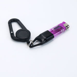 Encendedor retráctil de plástico colorido con clip para llavero, funda para cinturón, accesorios para fumar, correa flexible de silicona para encendedor - Product Image 3