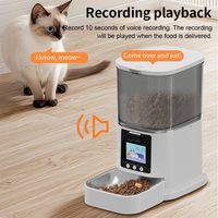 Distributeur automatique de nourriture pour animaux de compagnie avec caméra HD, écran LCD, contrôle WiFi via application, audio bidirectionnel et double alimentation pour chiens et chats