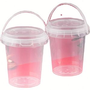 Disposable 32 oz 1000ml Portable clear Boba <b>Cup</b> with Handle Fruit Bubble Tea Buckets pp Injection <b>Plastic</b> <b>Cups</b> - Product Image 1