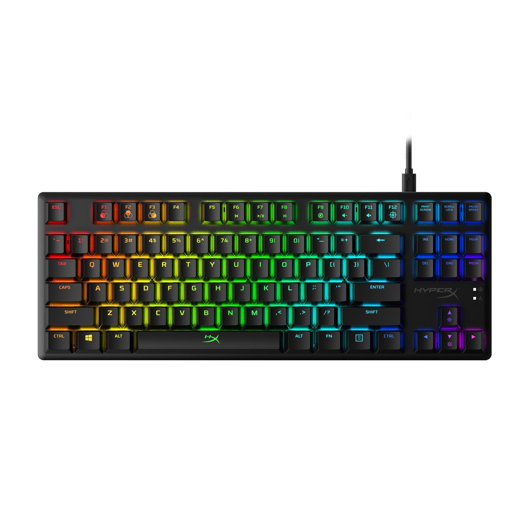 X แป้นพิมพ์เกมกลไกแกน RGB Tenkeyless,คีย์บอร์ดเล่นเกมฟอร์มแฟกเตอร์ขนาดกะทัดรัด