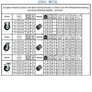 O rolamento de rolo de borracha do padrão europeu 70-150kg roda rodízios industriais - Product Image 4