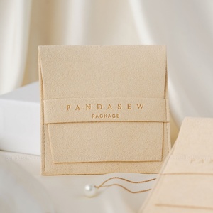 PandaSew Luxury Microfiber Necklace Earrings Ring Jewelry Pouch Small <b>Gift</b> <b>Envelope</b> Jewelry Bags - Product Image 3