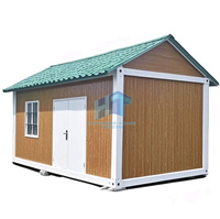 Maison conteneur modulaire durable sur mesure de 20 pieds, pliable avec toit plat incliné et caractéristiques de panneaux d'activités imperméables