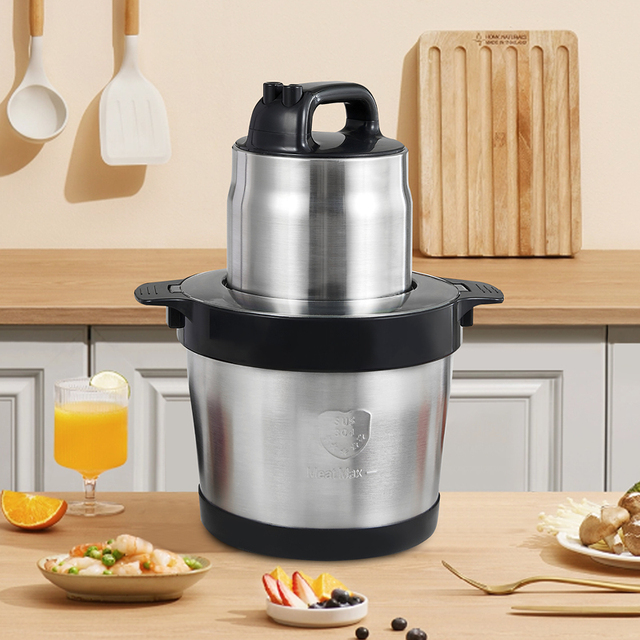 Household Kitchen Appliances Electric Solar USB 5L/6L 1000W Vegetable Chopper Cutter Meat Grinder for RV Use