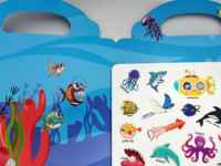 Livre d'autocollants réutilisables à imprimé animal, autocollants de dessins animés durables en TPE, imperméables, écologiques, imprimés UV pour fête d'anniversaire