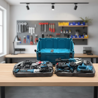 Kit combiné d'outils électriques sans fil professionnels 6-en-1 sans balais, couple élevé, batterie au lithium, multifonctionnel, bricolage, OEM, mallette rigide