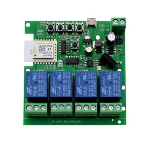 Four Way Tuya Zigbee 3.0 4CH Smart Light Switch Module RF 433 Relay Board 7-32v 12v 24v App Remote Control