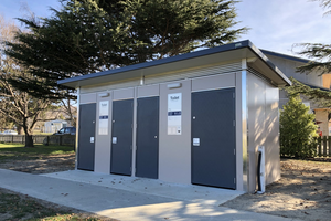 Cabine de douche et toilettes portables étanches sur mesure pour parcs urbains, zones de service, toilettes publiques préfabriquées en acier à nettoyage automatique – Fabricant - Product Image 2