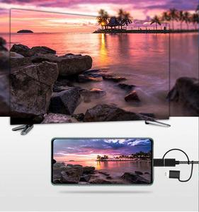 USB C Loại C <span class=keywords><strong>Micro</strong></span> USB Sét Để <span class=keywords><strong>HDMI</strong></span> 3 Trong 1 HDTV Adapter Gương Màn Hình Điện Thoại TV Đúc máy Chiếu - Product Image 3