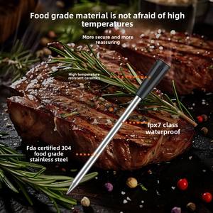 Termometer daging BT nirkabel, pengukur suhu Digital cerdas perangkat memanggang BBQ jarak jauh dapur akurat memasak - Product Image 4
