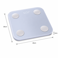 Pèse-personne intelligent Bluetooth avec analyse de la composition corporelle, verre trempé haute résistance, écran LED dissimulé, pour salle de bain et suivi de la forme physique à domicile