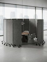 Paravent de bureau moderne autoportant en fibre de polyester, écran acoustique pour la réduction du bruit, la séparation des espaces, utilisation en extérieur et en intérieur