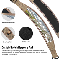 Élingue traditionnelle à deux points avec émerillons Bandoulière durable Sangle de rembourrage pour fronde de chasse avec crochet QD
