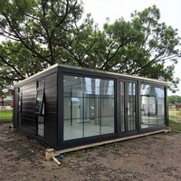 Les maisons d'extension pliantes de style moderne de 20 pieds/40 pieds conviennent aux maisons de cour privée ou aux locations commerciales.