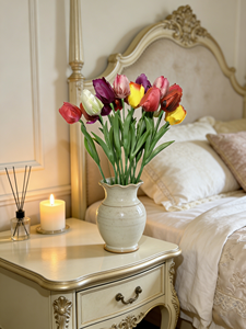 ก้านดอกทิวลิปจำลอง ขนาด 35 ซม. จากโรงงาน พร้อมใบและก้านในตัว ผลิตจากกาวนิ่ม พร้อมลวดพลาสติก บรรจุภัณฑ์แบบขายส่ง - Product Image 6