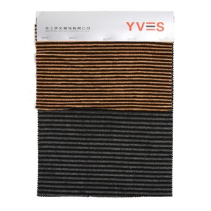 Fil à tricoter polyvalent en rayonne de polyester tr personnalisé, rayures teintées, tissus en velours extensible pour vêtements - Product Image 1