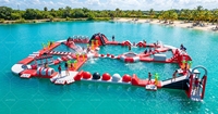 Parc aquatique gonflable Lilytoys avec parcours d'obstacles en PVC durable pour les jardins d'enfants et les écoles, utilisable en mer ou en lac