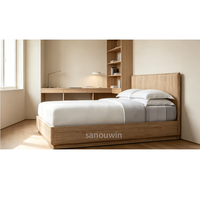 Offre Spéciale – Ensemble de Meubles de Chambre en Bois de Chêne Style Minimaliste à Prix Réduit – Lit d'Intérieur, Lit Professionnel, Lit Plat, Ensemble de Lit Domestique