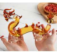 Décanteur à vin et à whisky artisanal en verre pour une bouteille unique, motif animal du zodiaque chinois, vente en gros