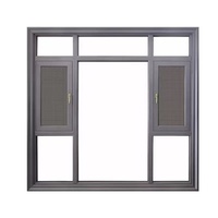 Ventana Abatible de Aluminio con Doble Acristalamiento Aislante, Insonorizada, de Alta Eficiencia Energética, para Viviendas Residenciales Modernas