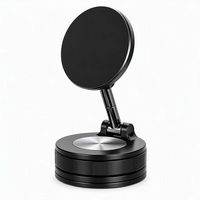 Support de téléphone magnétique pliable à 360 degrés, support de téléphone portable pour voiture avec ventouse pour pare-brise et tableau de bord