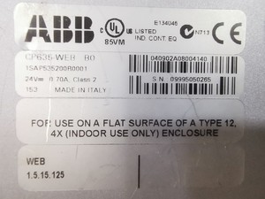 Plc Cp635-<strong>web</strong> <strong>Bo</strong> Control 1sap535200r0001- Without Accessories for Warranty Product - Product Image 2