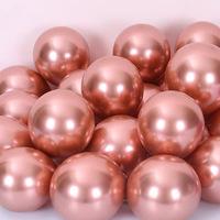 12 "2.8g Métallique Chrome Épaissi Nacré Doré Rond Anniversaire Fête De Mariage Décoration Fournitures Ballon En Latex