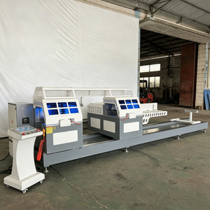 เครื่องตัดอลูมิเนียมโปรไฟล์ CNC แบบสองหัว สำหรับงานตัดกรอบหน้าต่าง 45 องศา 90 องศา - Product Image 1