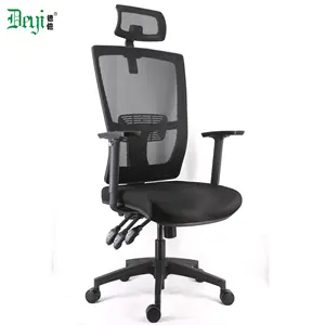 Black Back Frame Customized Office Seating Computer Use Mesh And Fabric Office Computer Chair