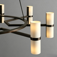 Lustre suspendu moderne de luxe minimaliste pour restaurant, en fer, pour salle à manger