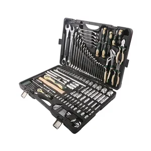 128 Pcs Power Tools Industrial Socket Truck Complete Mechanics Tool Kits Set Motorcycle With Box