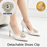 Clips de chaussures de luxe en cristal détachables, boucles amovibles pour talons hauts de mariée
