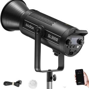 ไฟวิดีโอ Godox <span class=keywords><strong>SL300</strong></span> III 330W COB LED, แสงสตูดิโอ 5600K แสงกลางวัน, ขั้วต่อ Bowens, ปรับความสว่างได้ 0-100%, ควบคุมผ่านแอป - Product Image 1