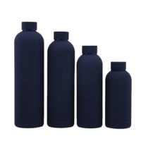 Grand flacon à vide thermique 1L Sports Design 500ml 750ml 1000ml bouteille d'eau isolée en acier inoxydable pour le camping couleur noire