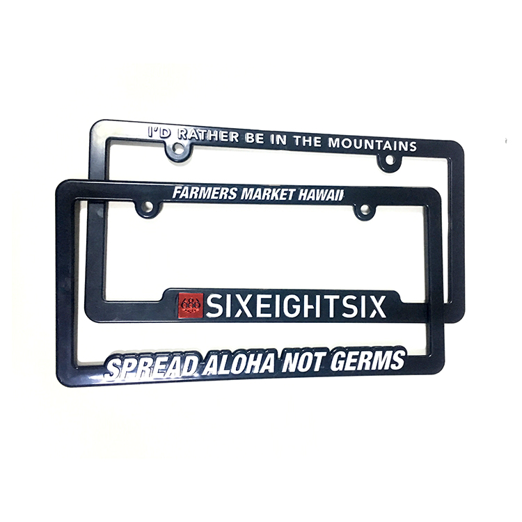 Top Custom Design Car License Plate Frame US Custom Number Metal License Plate Frame Plate Holder Cover Wholesale License Frame