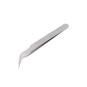 Pinzas de acero inoxidable al por mayor de fábrica, puntas rectas y curvas, antiestáticas, para reparación electrónica, limpieza de nidos de pájaros - Product Image 4
